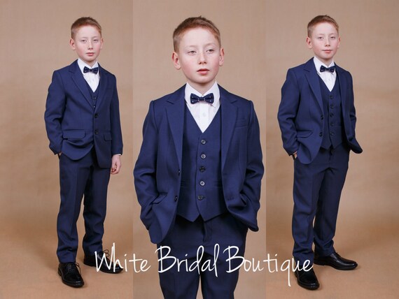 navy blue ring bearer outfit