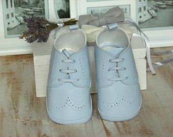 Christening shoes, blue baby shoes,baptism shoes,baby gril shoes,handmade baby shoes, leather baby booties, newborn baby shoes,baby moccs