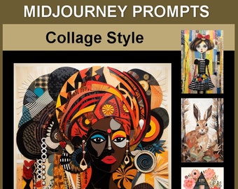 Collage Style Midjourney Prompts, AI Art