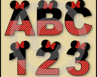 Minnie Alphabet Etsy Minnie Alphabet Etsy
