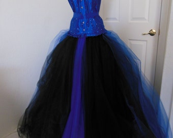 Bi-Color Holiday Tulle Skirt and Corset,