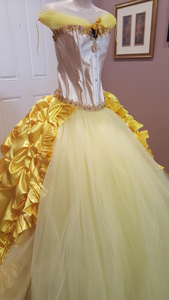 yellow belle wedding dress