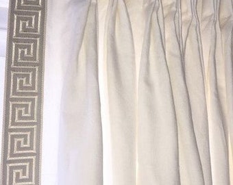 Greek Key Drapes Etsy