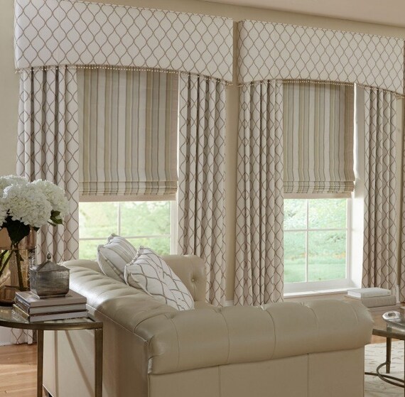 Embroidered Linen Pinch Pleated Curtains Pinch Pleated Etsy