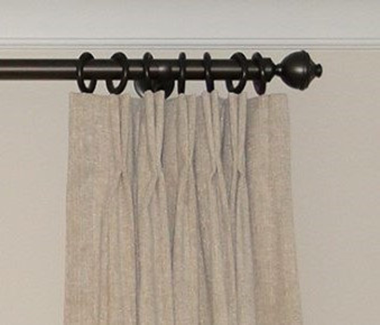 Pinch pleated lined curtains Linen pleated drapes Draw Etsy