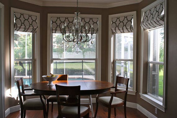 Custom Made Roman Shades And Draperies Pinch Pleated Etsy