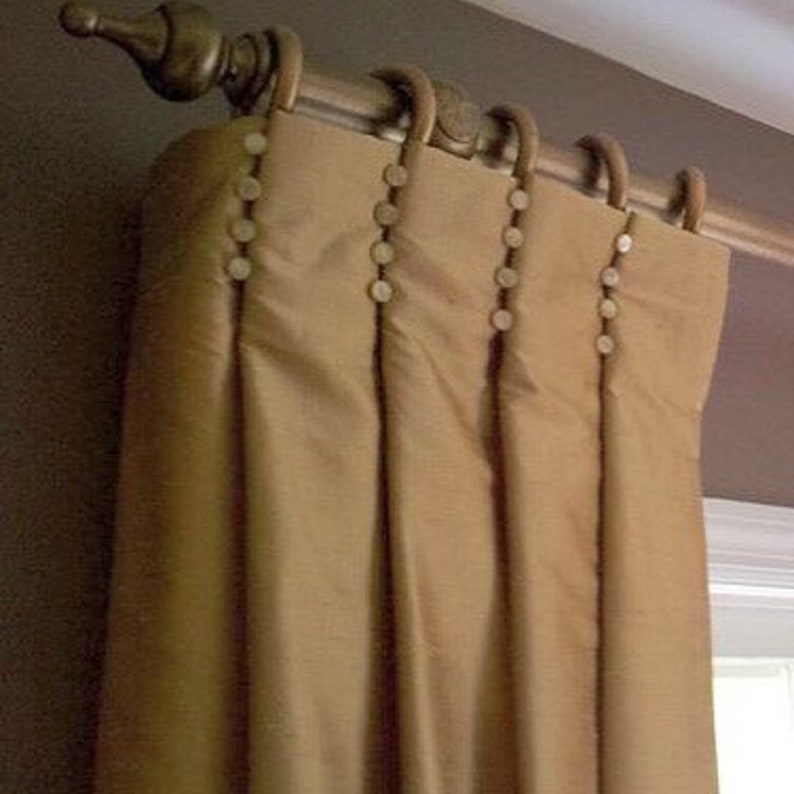 Custom pleat curtains. Pinch pleated drapes French pleat Etsy