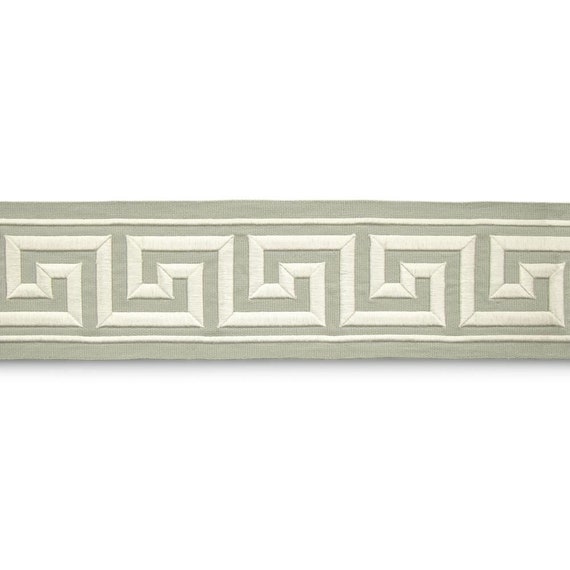 By the Yard Wide Trim 4 Inches Wide Greek Key Tape Trim Curtain Trim Drapery Decorative Trim Embroidery Ribbon Trim Trims border Tape Etsy Ireland