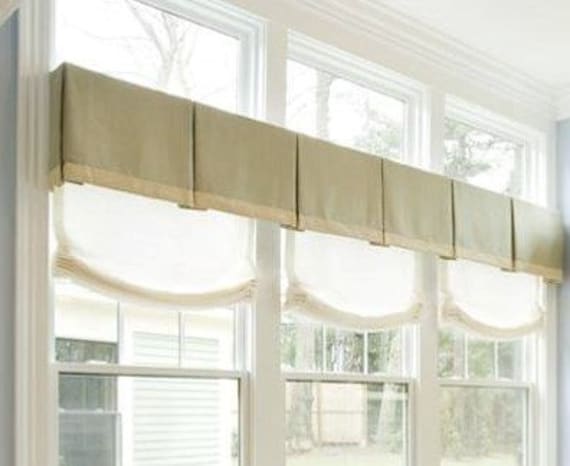 Box Pleated Valance Pleated Window Valance Custom Window Etsy
