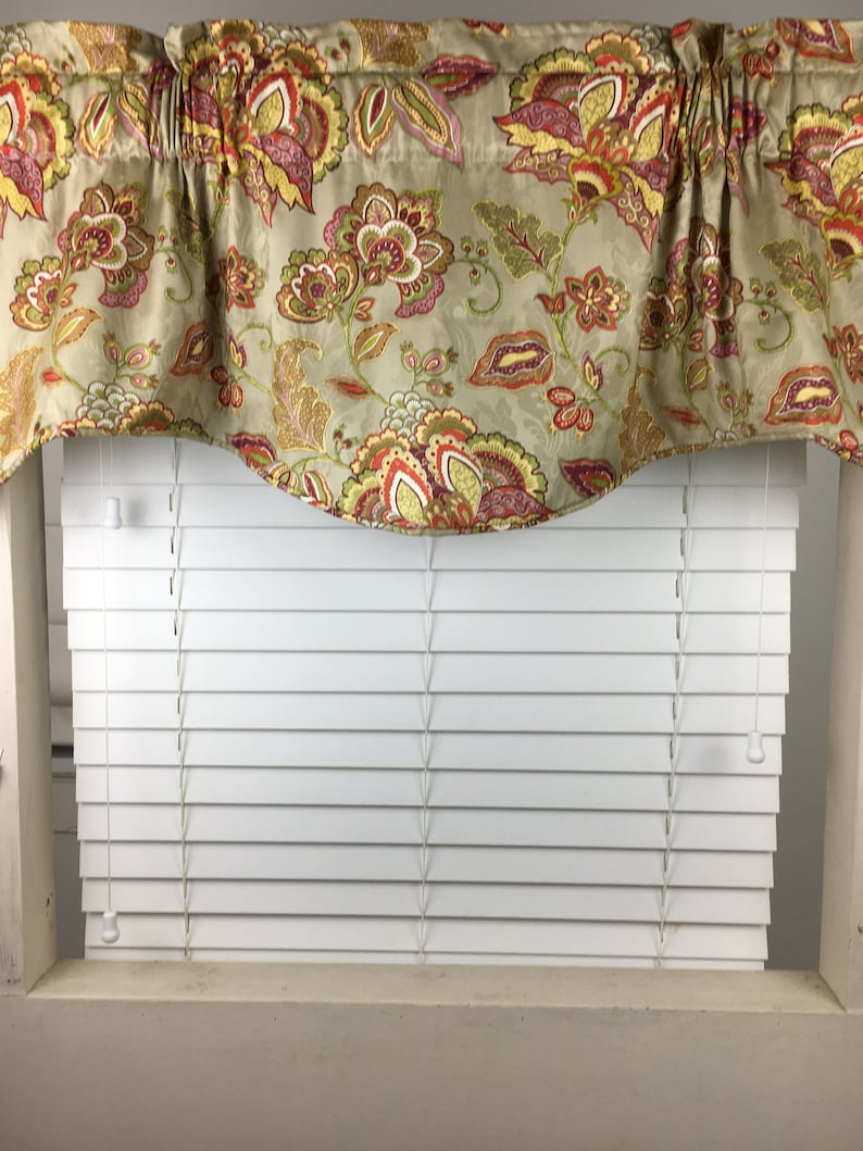 Curtain Valance Vivid Colors With Purple Window Valance Etsy