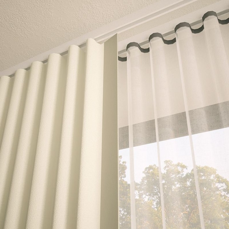 Custom Ripplefold curtains custom made Ripple fold pleat Etsy