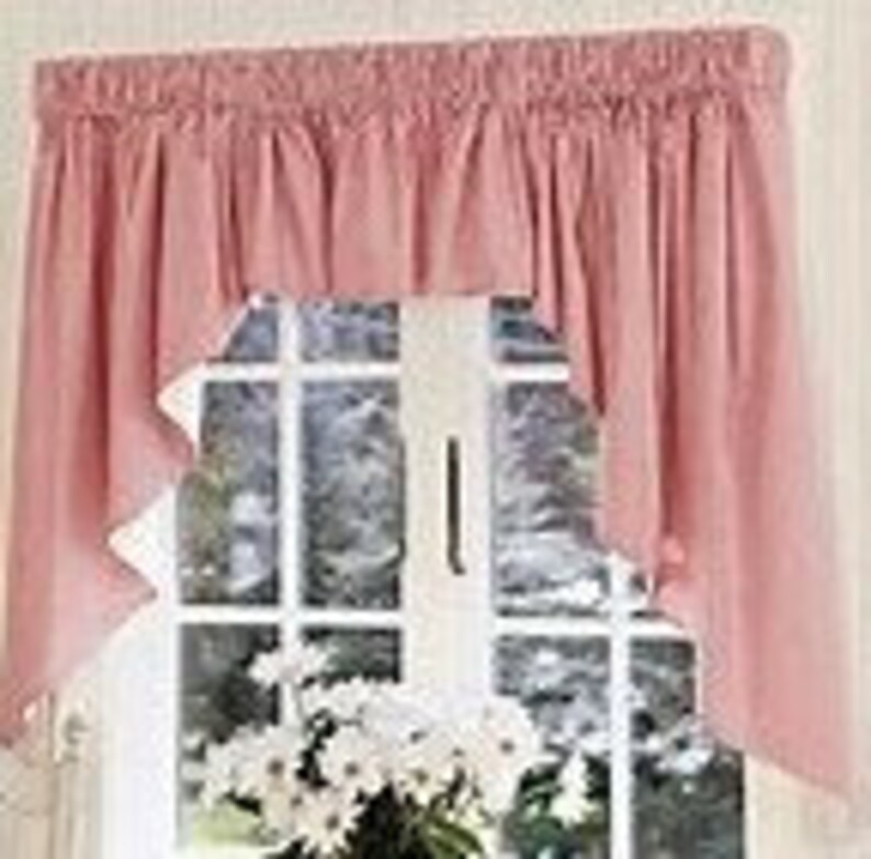 11 Colors Window Swags Curtains Tailored Swag Lined Jabots Etsy