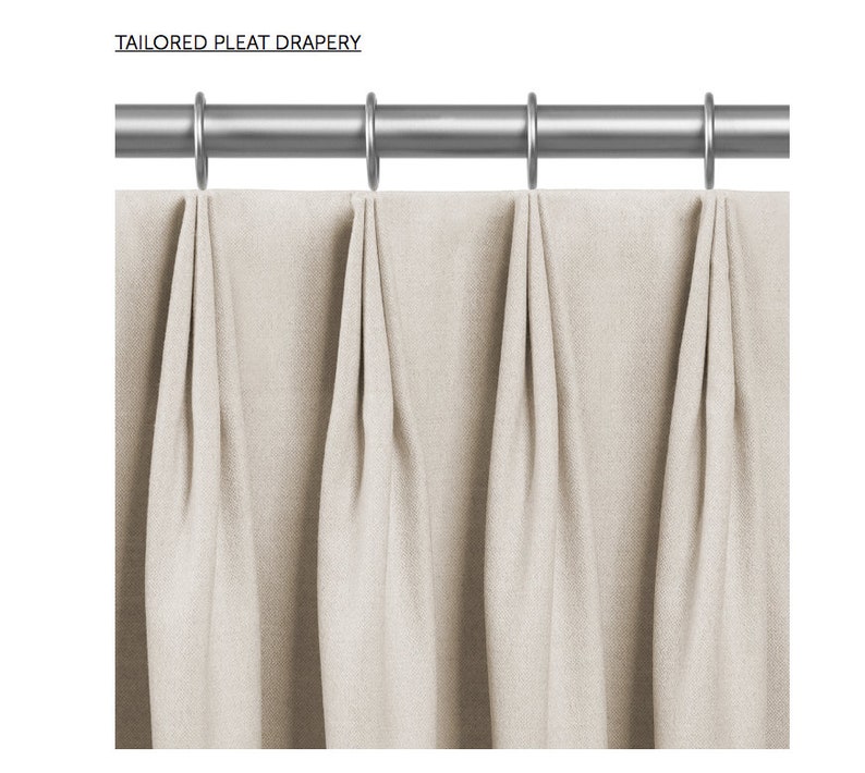 Pleated Linen Silk Panels Drapes Ivory Linen Drapes Etsy