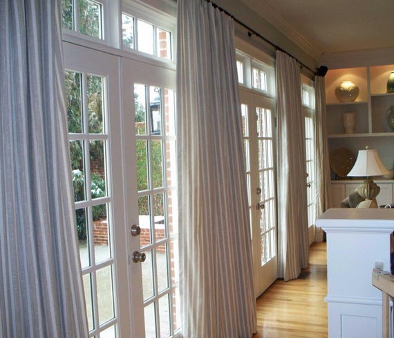 Sliding Glass Door Curtains Patio Door Curtains Sliding Door Curtain French Door Curtains Pinch Pleated Drapes Grommet Panels Wide