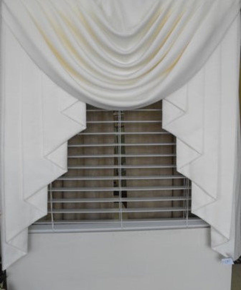 Swag cascades and jabots Custom curtains Custom made window Etsy