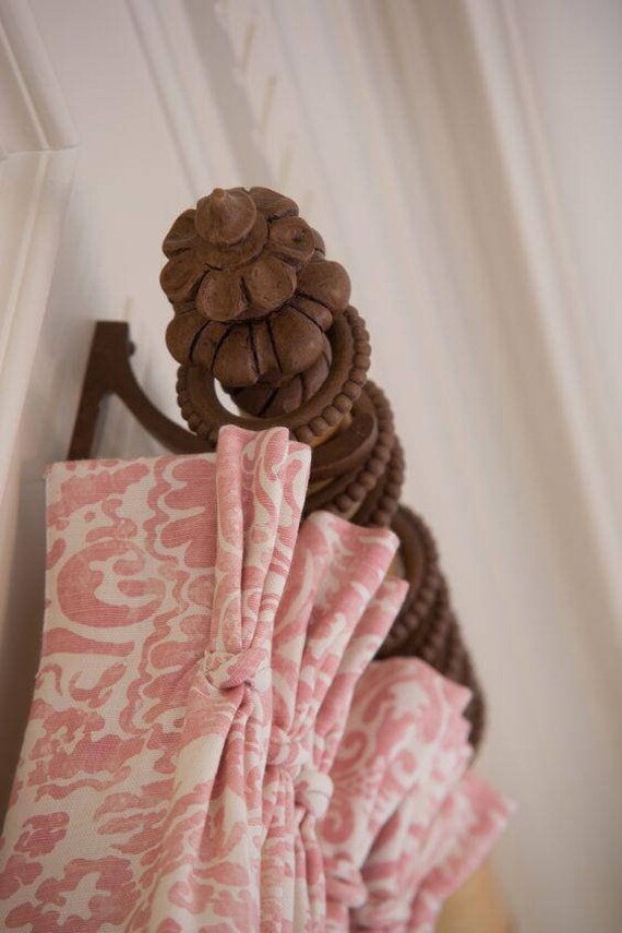 Pink Pleated Draperies Pinch Pleated Curtains Custom Made Etsy