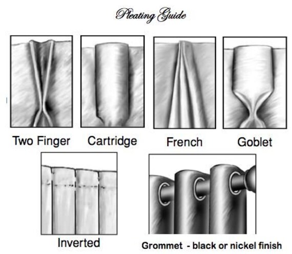 Custom Pleat Curtains Pinch Pleated Drapes French Pleat Etsy