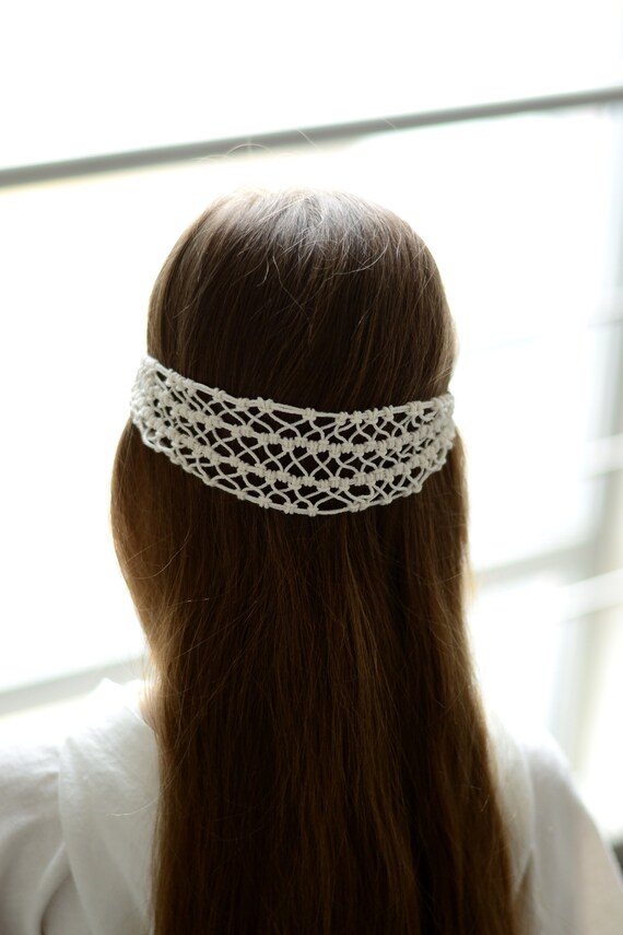 Macrame Rope Tiara Macrame Hair Headband Hair Accessories Etsy
