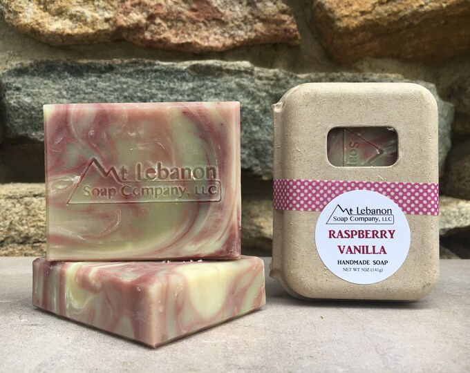 Raspberry Vanilla Homemade Bar Soap Etsy