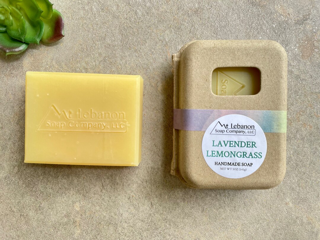 Lavender Lemongrass Cold Process Soap - Natural Bar Soap - Etsy