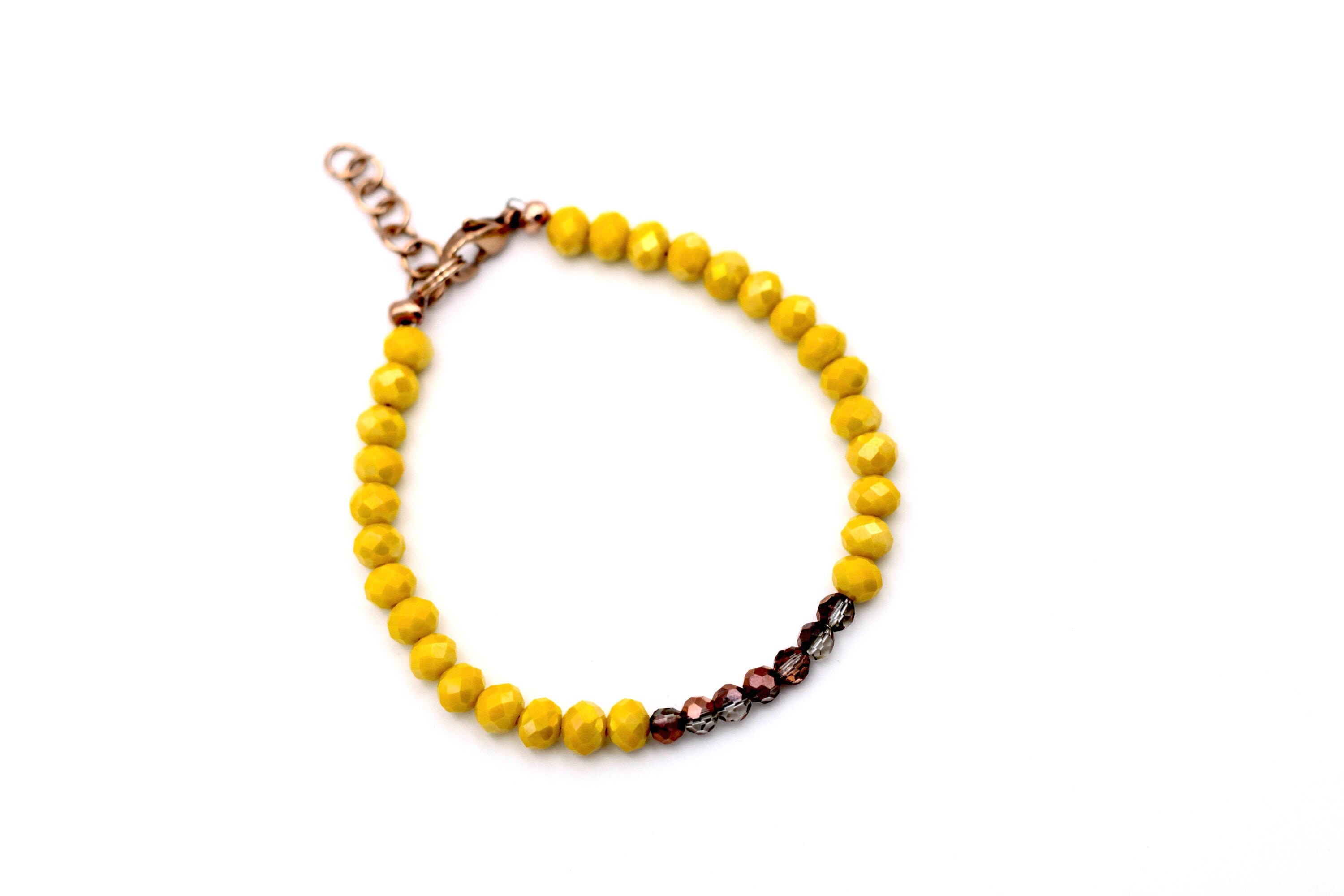 Mustard Bracelet Mustard Jewelry Mustard Yellow Yellow Etsy