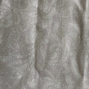 White on White Fabric // 70x22&quot; &gt; quilting weight cotton, printed abstract all-over floral