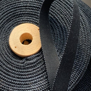 Vintage Black Grosgrain Ribbon Tape // 3/8&quot; wide &gt; NOS deadstock, unused on original spool
