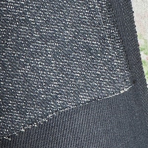 Vintage Dark Blue Denim Twill Fabric // 89x45&quot; &gt; Unused deadstock, NOS, store stock &gt; dark indigo, almost black, solid on one side