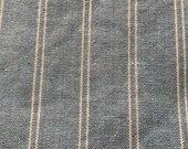 Vintage Blue Chambray Cotton Pinstripe Fabric 159x47 quot deadstock (lighter) medium denim blue