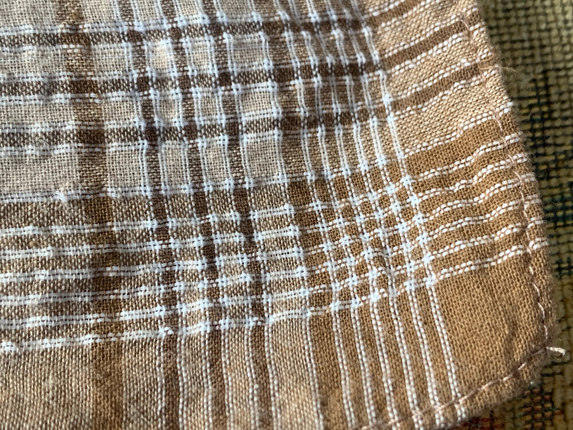 Vintage Brown & Beige Men's Handkerchief // 14" sq > cotton > groom, groomsmen gift, hanky