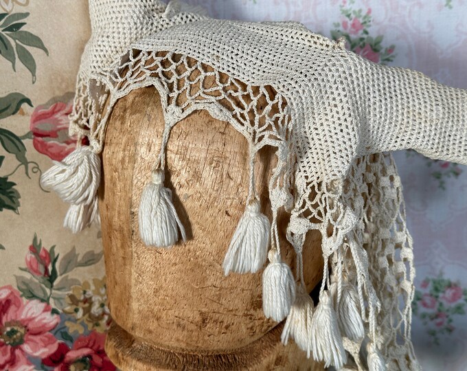 Antique Crochet Lace & Tassel Horse Fly // Vintage Shoo Etsy