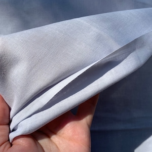 Vintage Solid Light Slate Blue Cotton Fabric // 72x44&quot; (2 avail) &gt; Unused, NOS &gt; pale sky, succulent, ice blue grey