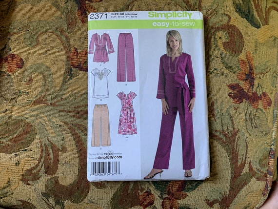 Dress or Tunic and Pants in Two Lengths Pattern // Simplicity 2338
