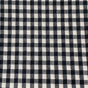 Vintage Black & White Gingham Check Cotton Fabric // choice: 31x38&quot; or 46x38&quot; &gt; Unused &gt; printed small picnic check
