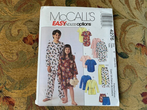 Modello pigiama per bambini // McCall's 4276 Taglie XS-S