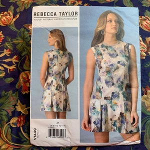 Patrón de vestido para señoritas/señoritas pequeñas de Vogue por Rebecca Taylor // Vogue 1449 &gt; Tallas 6-8-10-12-14 &gt; Sin usar &gt; Diseñador, falda plisada