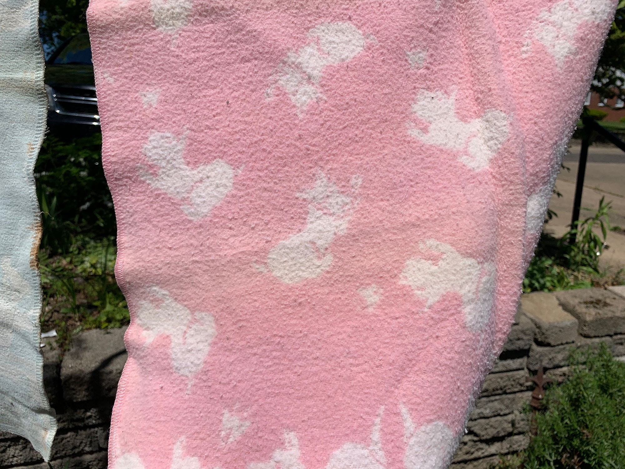 【Ameri vintage】BLANKET LIKE FAKE MOUTON Persian Sherpa Blanket, Vintage Floral, Twin Size Mandala