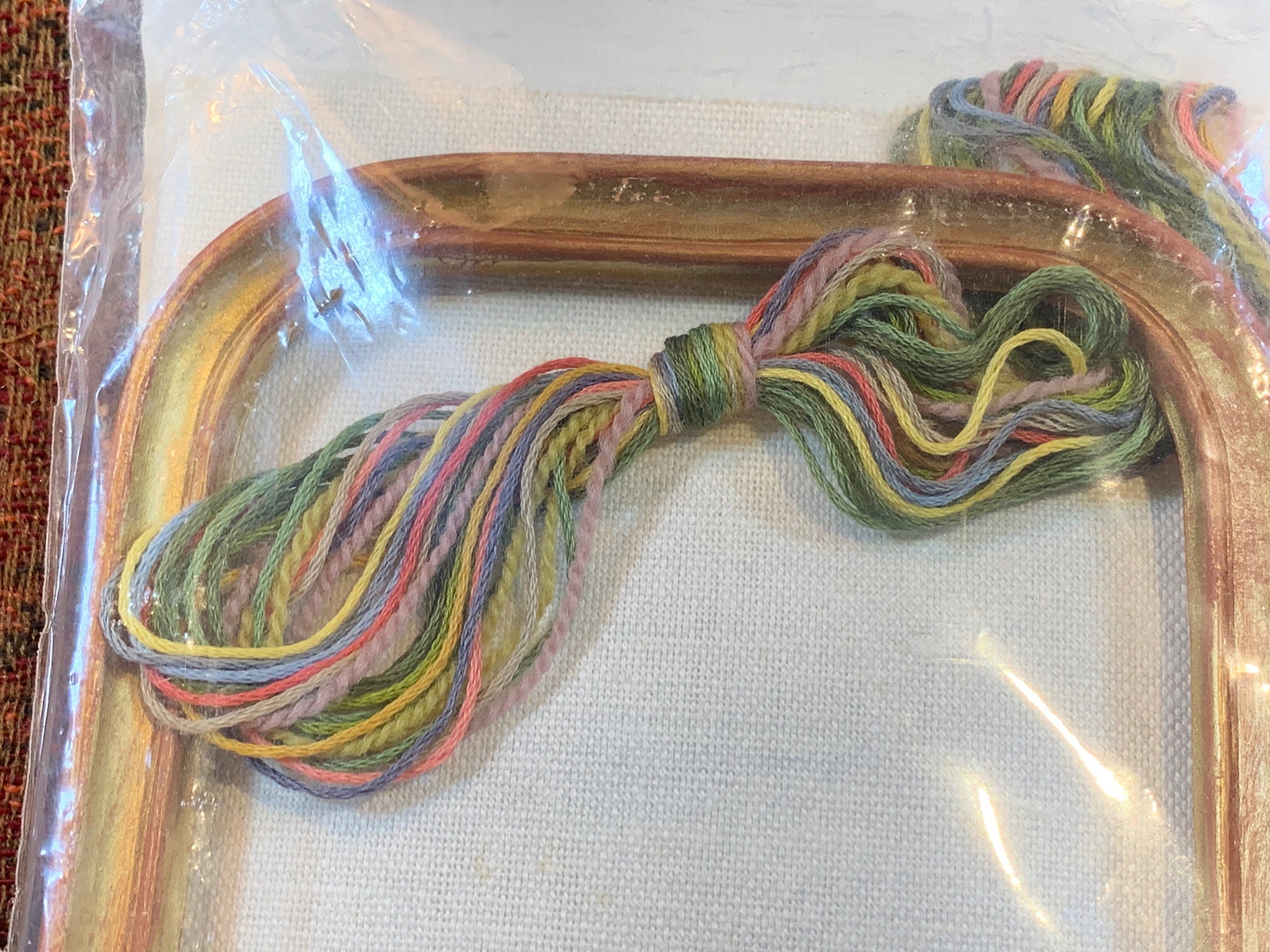 Vintage Crewel Embroidery Needlework Kit // 4.5x6 Frame Etsy