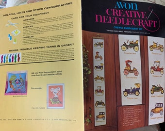 Kit Broderie Avon - Voitures Anciennes, Suspension Murale, Neuf