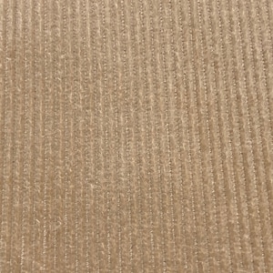 Solid Beige Cotton Corduroy Fabric Remnant // 20x61&quot; plus, plus &gt; ribbed, corded, 14 wales per inch &gt; Unused &gt; ecru, linen color