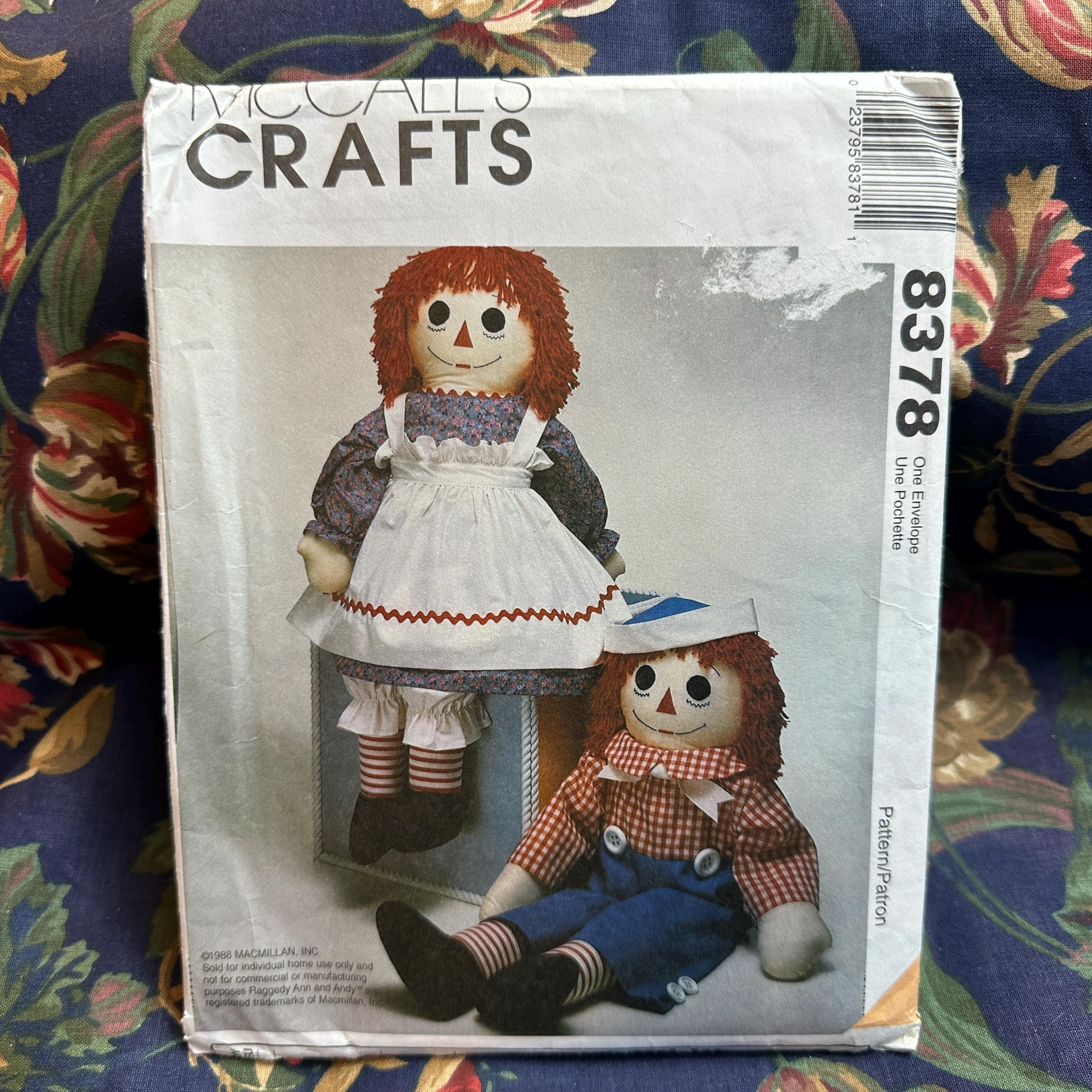 Life Sized Raggedy Ann and Andy Dolls, Child's Apron & Clothes