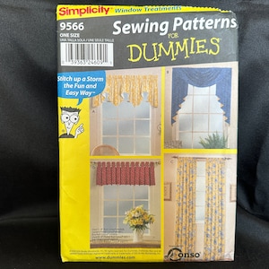 Window Treatments for Dummies Pattern // Simplicity 9566 &gt; Unused &gt; curtains, valance, swag, drapes