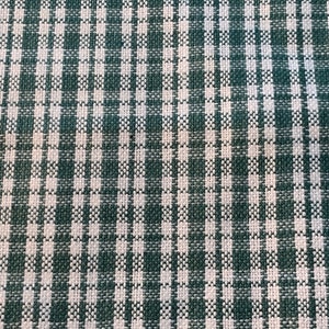 Green Woven Check Cotton Fabric // 54x45" > homespun style, smooth, soft > great as reenactment, reproduction fabric, clothing, shirting