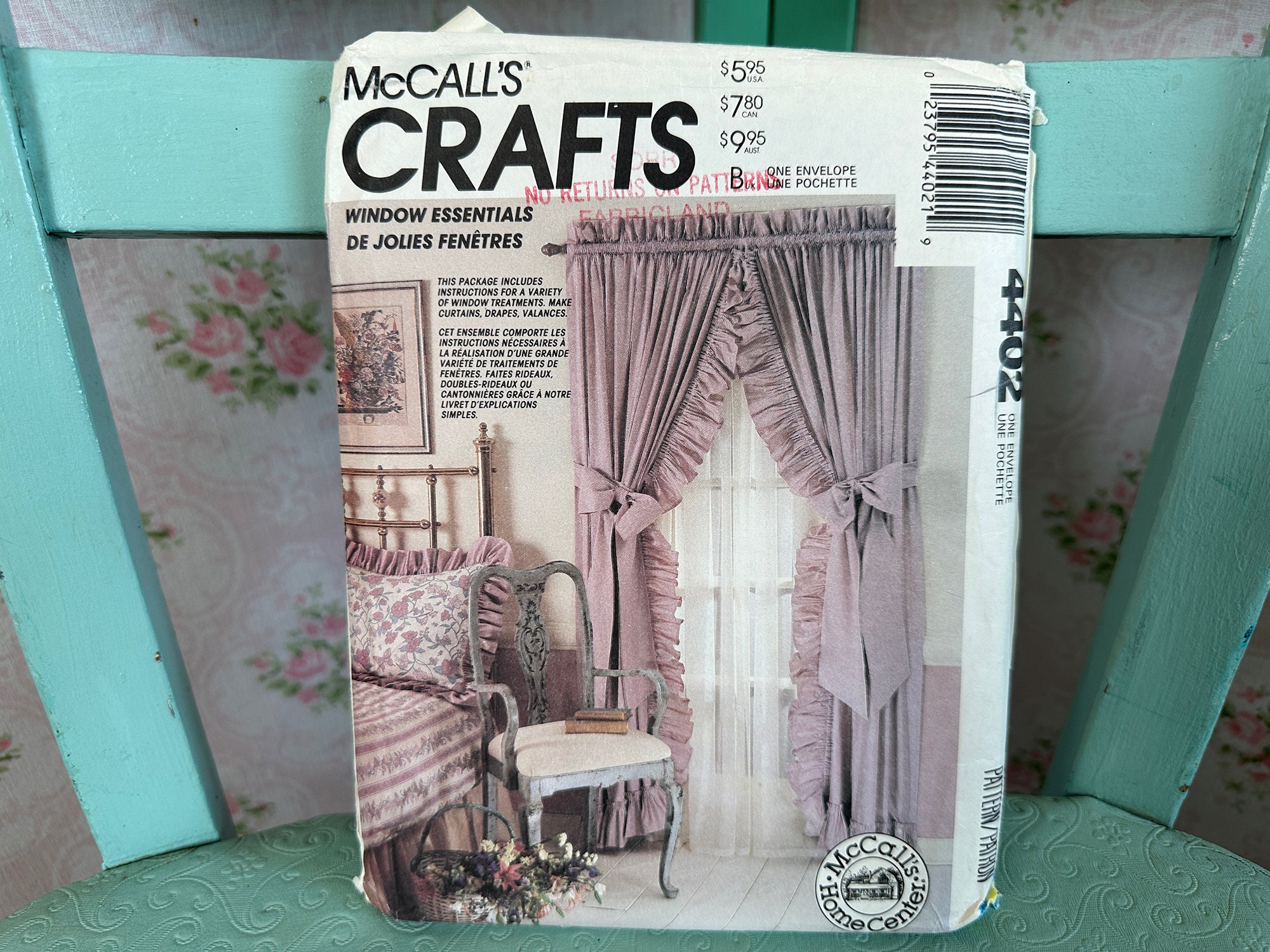 1990s Home Decor Window Essentials Pattern // Mccall's Home Center 4402 ...