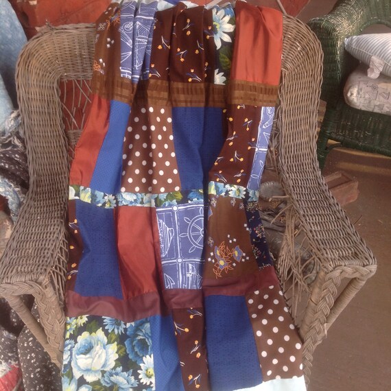 Vintage 1970s Patchwork Maxi Skirt - vintage fabr… - image 2