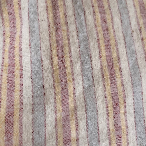 Yellow Gray White Stripe Fabric - Etsy