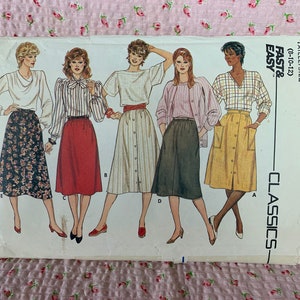 Vintage Misses&#39; Skirt Pattern // Butterick 6305 &gt; Size 8-10-12 &gt; A-line or slightly flared, below mid-knee or mid-calf, pockets, elasticized