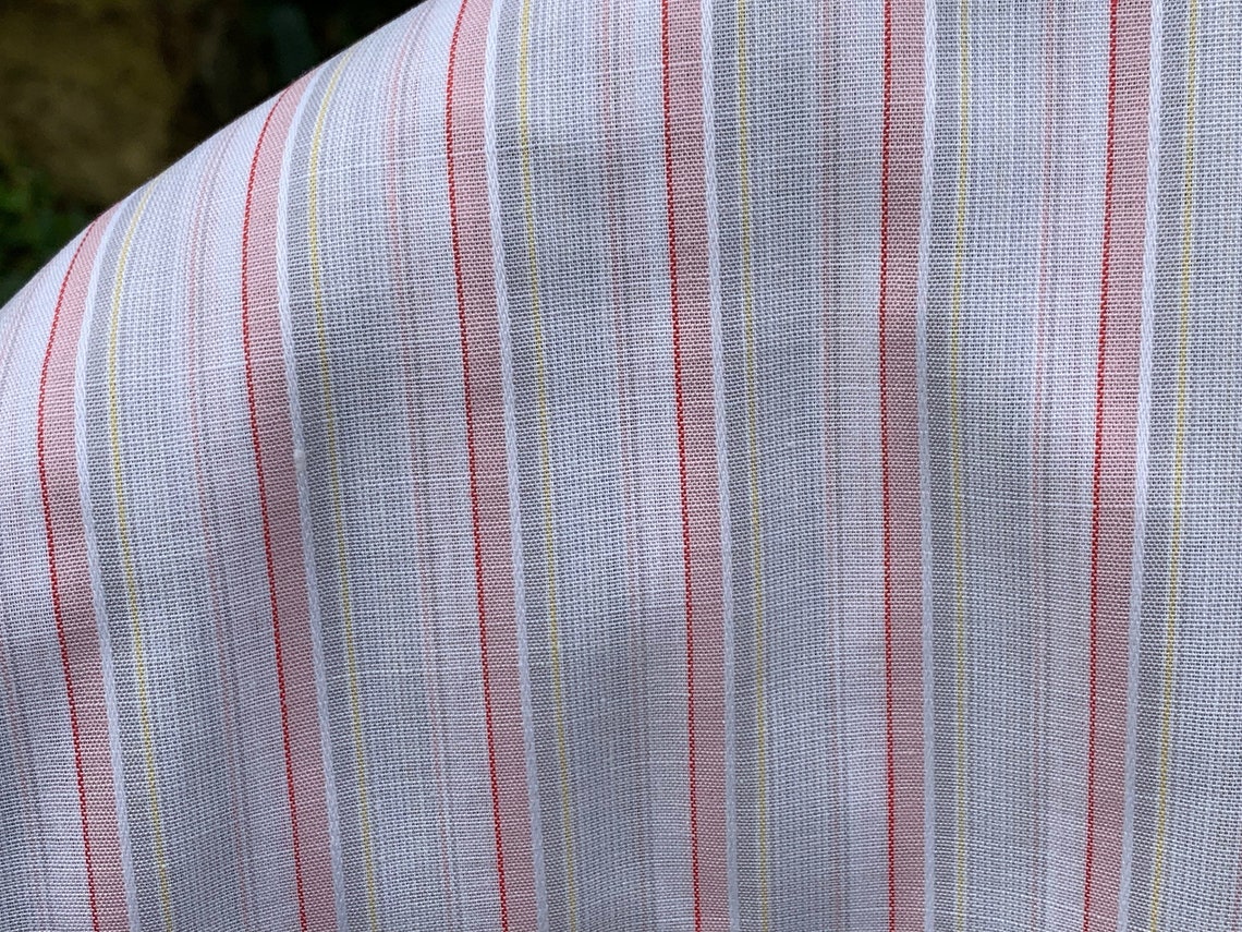 Vintage Stripe and Pinstripe Shirting Fabric // 48x49 | Etsy