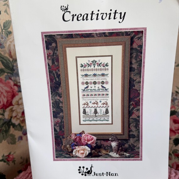Just Nan Creativity Sampler Counted Cross Stitch Embroidery Kit