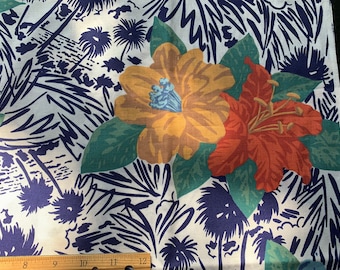 Vieux Sac à Fleurs En Coton - Pièces Carrées Bleu/Rouge (50) K1